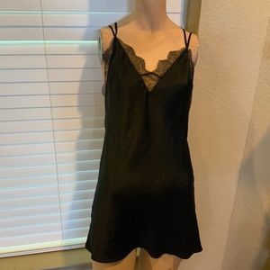 Victoria’s Secret Black Satin and Lace Negligee sz S/P